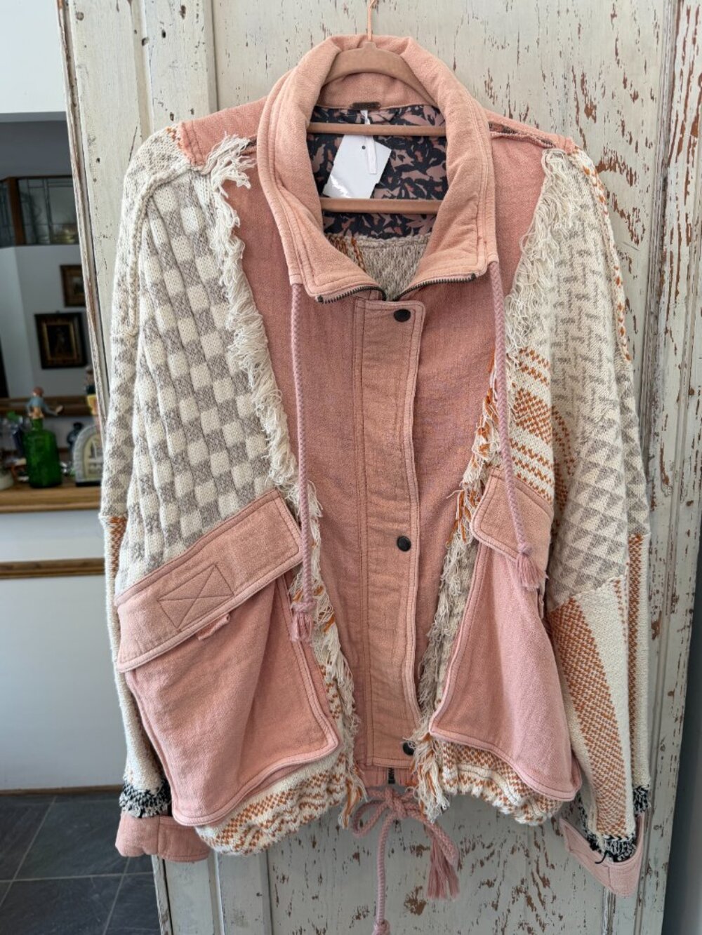 FREE PEOPLE EVERYTHING NICE SUGAR ROSE JACKET - Picture 13 of 13